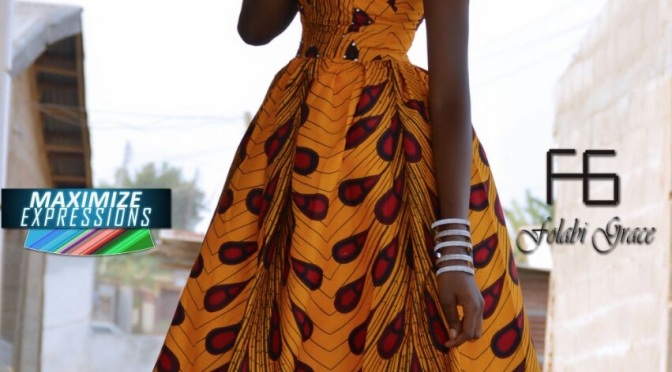 Mesh Ankara Ball Gown ||Folabi Grace
